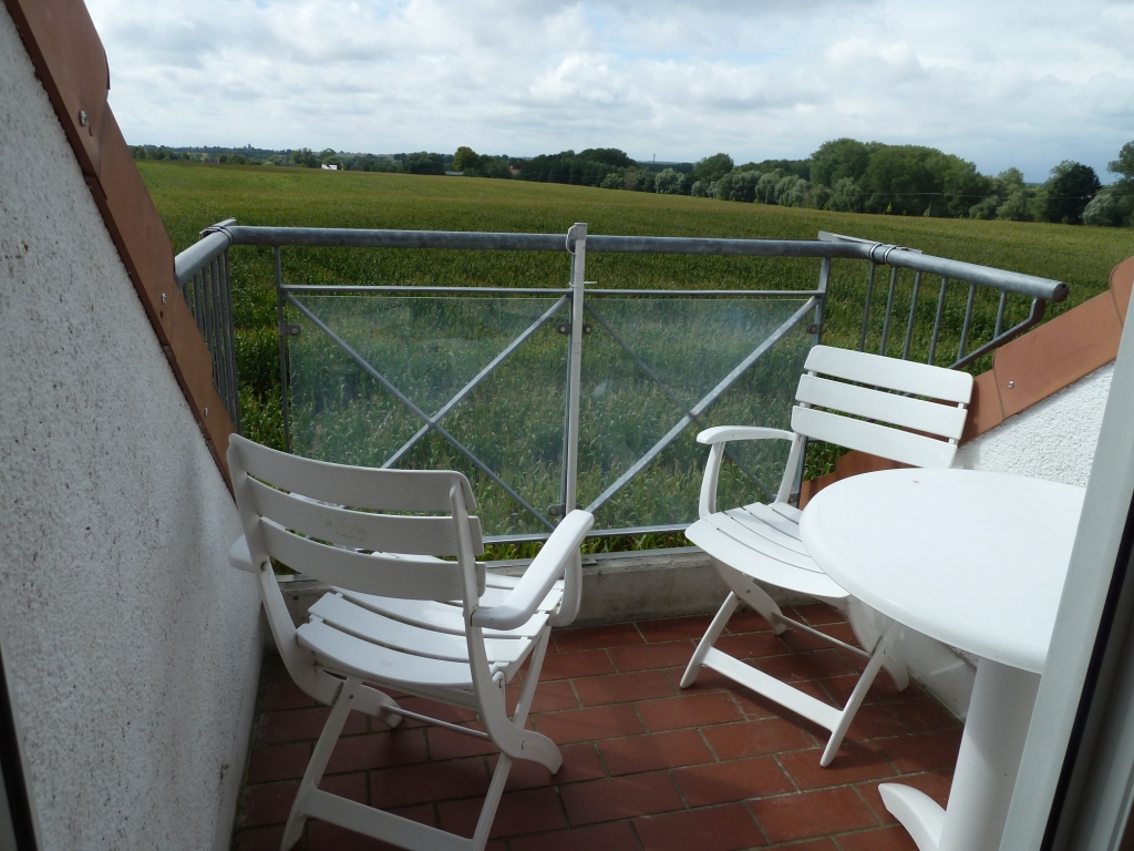 Balkon mit Blick zur Klützer Mühle